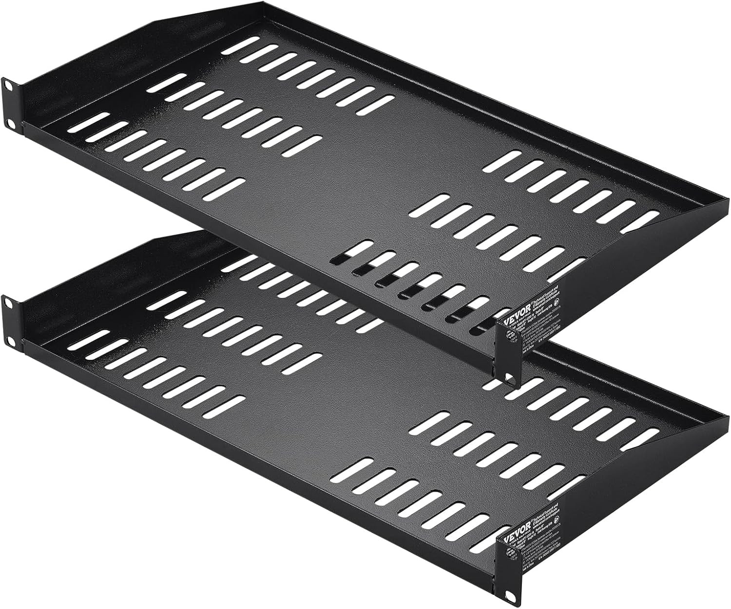 2PCS 1U Server Rack Shelf, Universal Vented Rack Mount Cantilever Tray