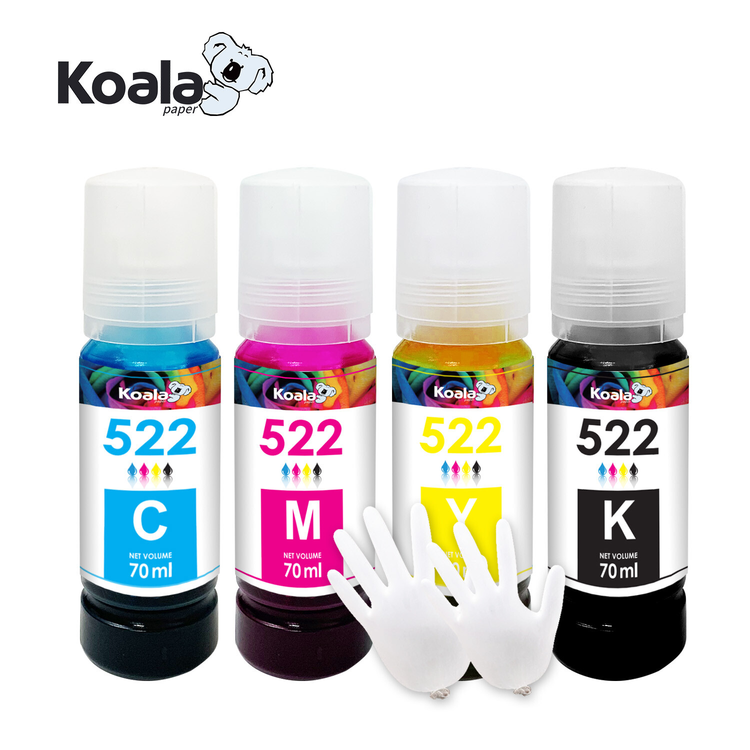 Lot 4-8 PK KOALA 522 Ink Replacement for Epsn. 522 Ink  ET-4700 4800 2720 2400