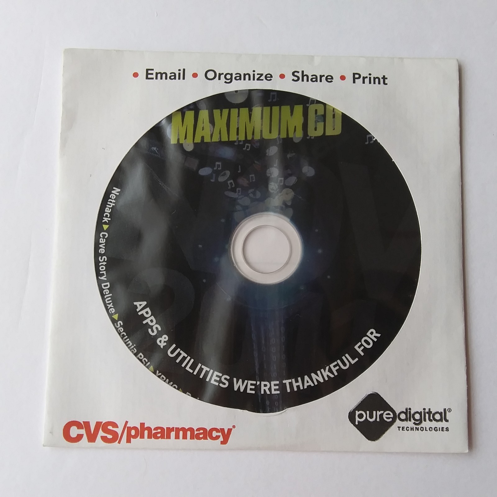 Maximum CD Apps Utilities Software Disc Pure Digital Technologies