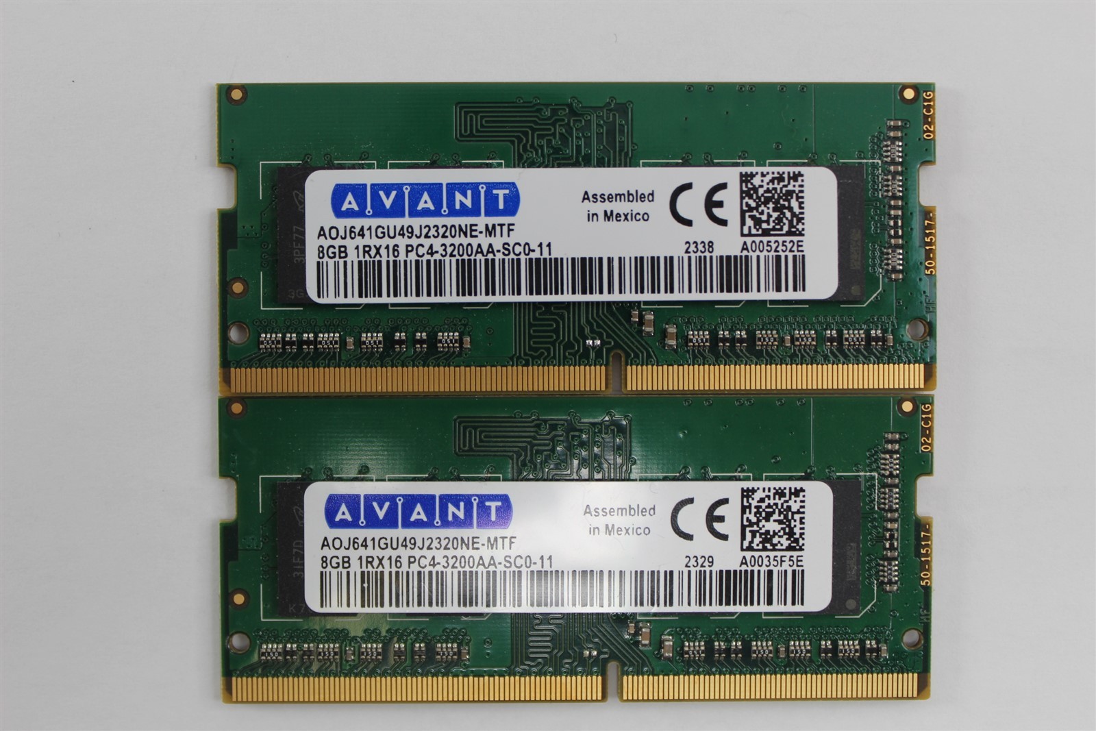16GB (2x8GB) Avant AOJ641GU49J2320NE 1Rx16 PC4-3200AA DDR4 SO-DIMM Laptop Memory