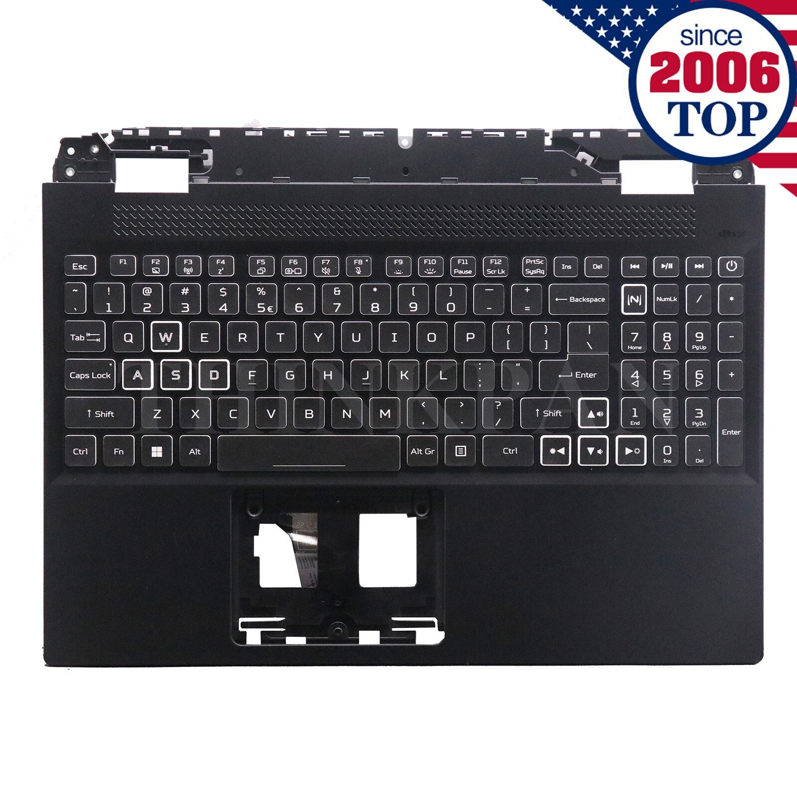 New For Acer Nitro 5 AN515-58 Palmrest Case Backlit Keyboard White 6B.QFMN2.001