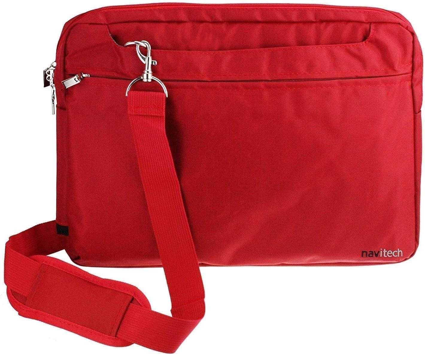 Navitech Red Sleek Water Resistant Travel Bag For VekfulPC Android 16 11 Inch Ta