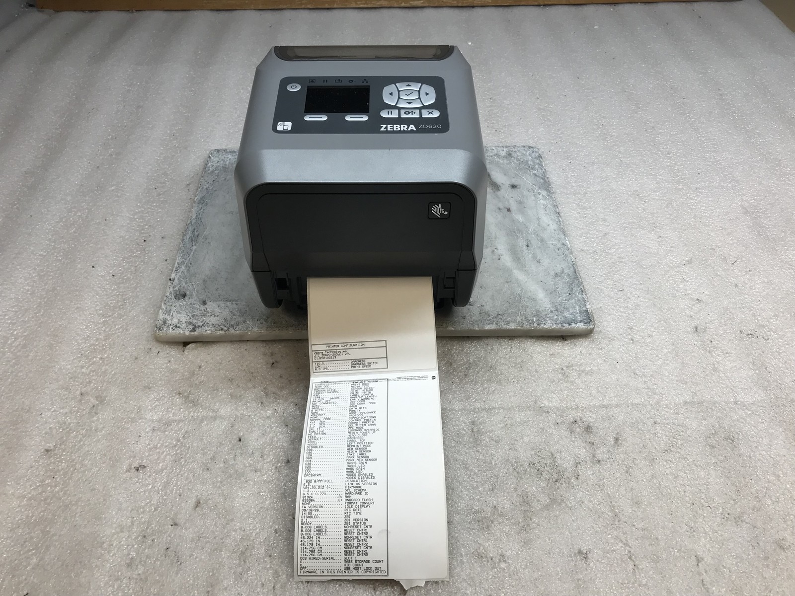 Zebra ZD620 Thermal Transfer Label Printer LCD USB WiFi LAN Bluetooth No Adapter