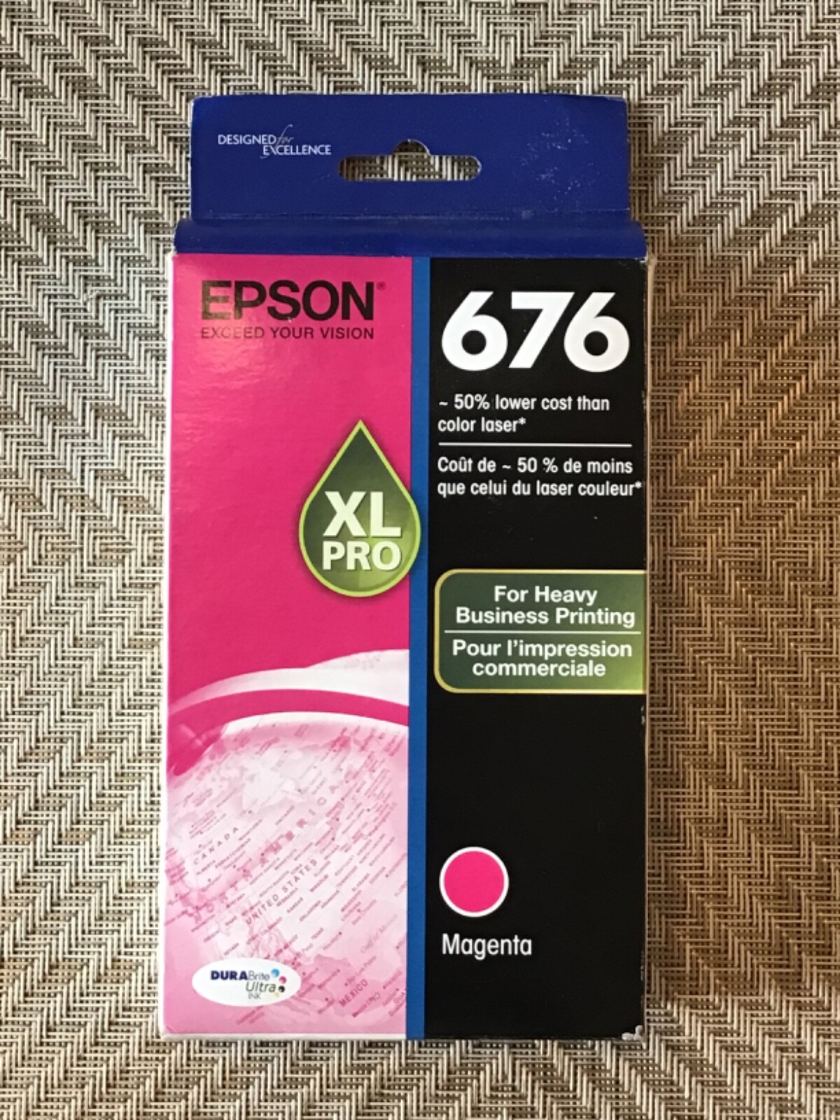 Genuine Epson 676XL Pro Magenta and Yellow NEW Sealed Exp: 2019