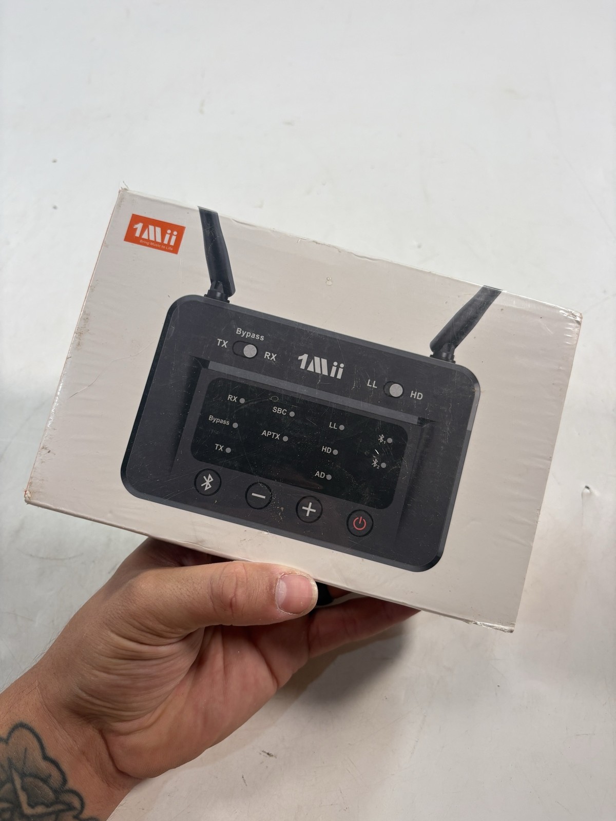 1Mii B03 Bluetooth Audio Transmitter Receiver Toslink 3.5mm Black NEW SEALED