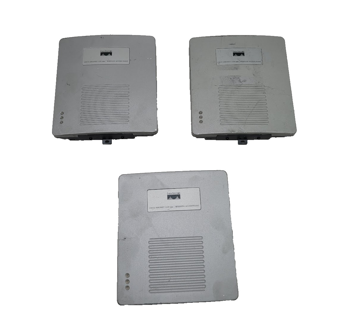 Lot of 3 Cisco Systems AIR-AP1231G-A-K9 Wireless Access Point