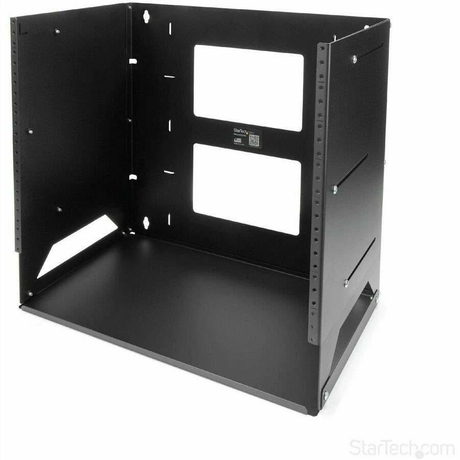 StarTech 2-Post 8U Open Frame Wall Mount Network Rack with Built-in Shelf and