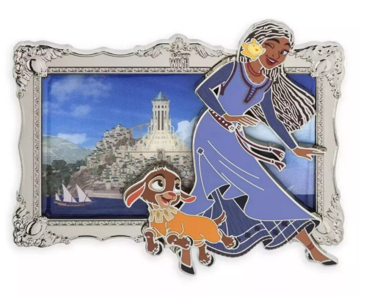 Disney Parks Wish Mini Jumbo Pin  Asha, Star and Valentino Limited Edition