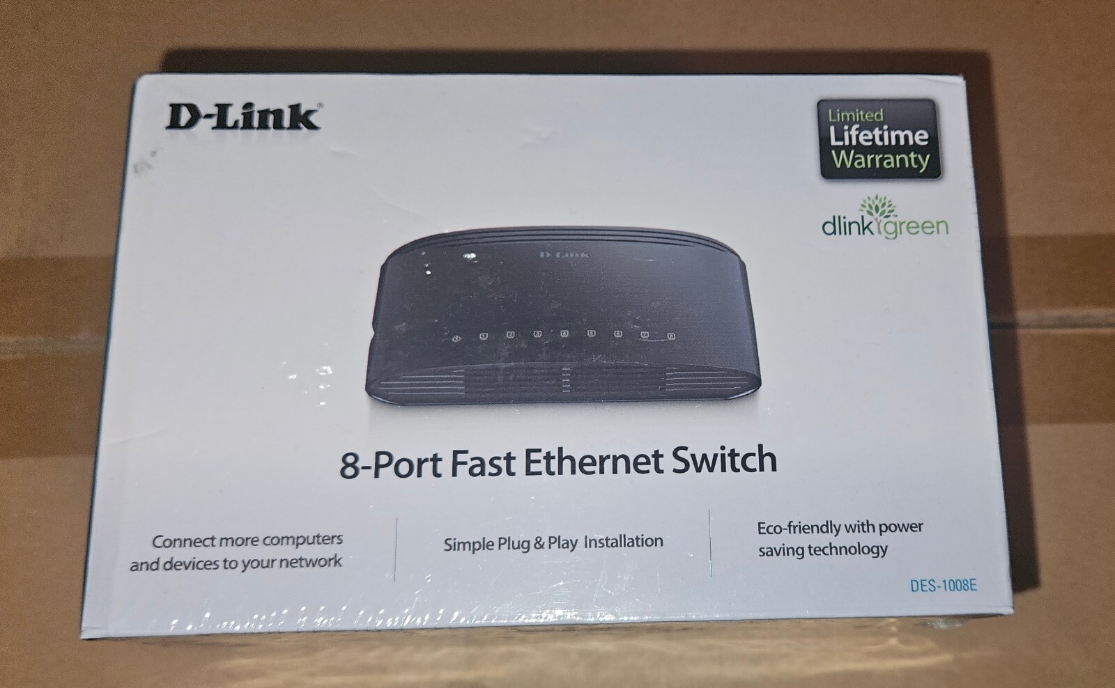 NIB *BRAND New SEALED* D-Link DES-1008E 8-Port Fast Ethernet Switch