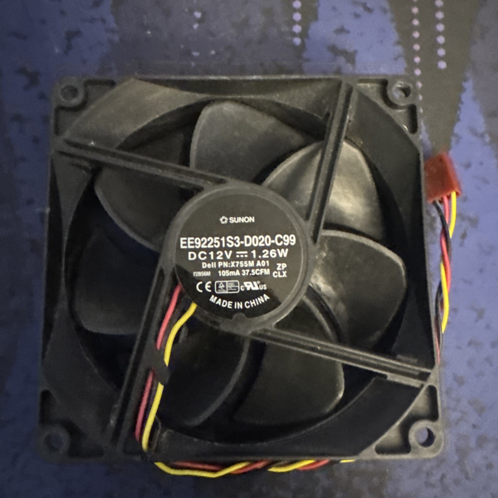 Dell X755M 92MM Rear Fan by Sunon EE92251S3-D020-C99 / Foxconn PVA092G12M