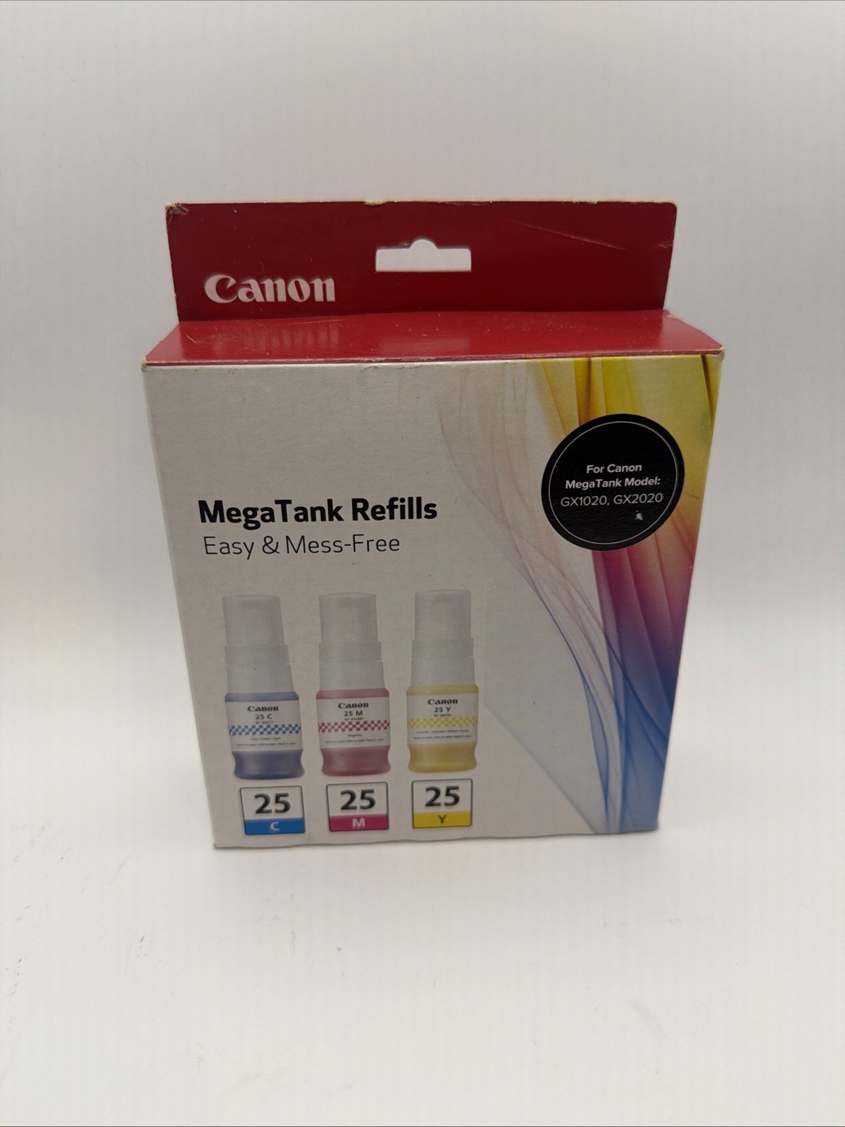 New Genuine Canon GI-25 Color 3PK Pigment Ink Bottle PIXMA GX1020 GX2020