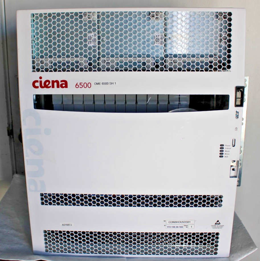 Ciena 6500 Chassis w/13 NTK505YAE5 Filler Cards & 3 NTK507MDE5, For Parts/Repair