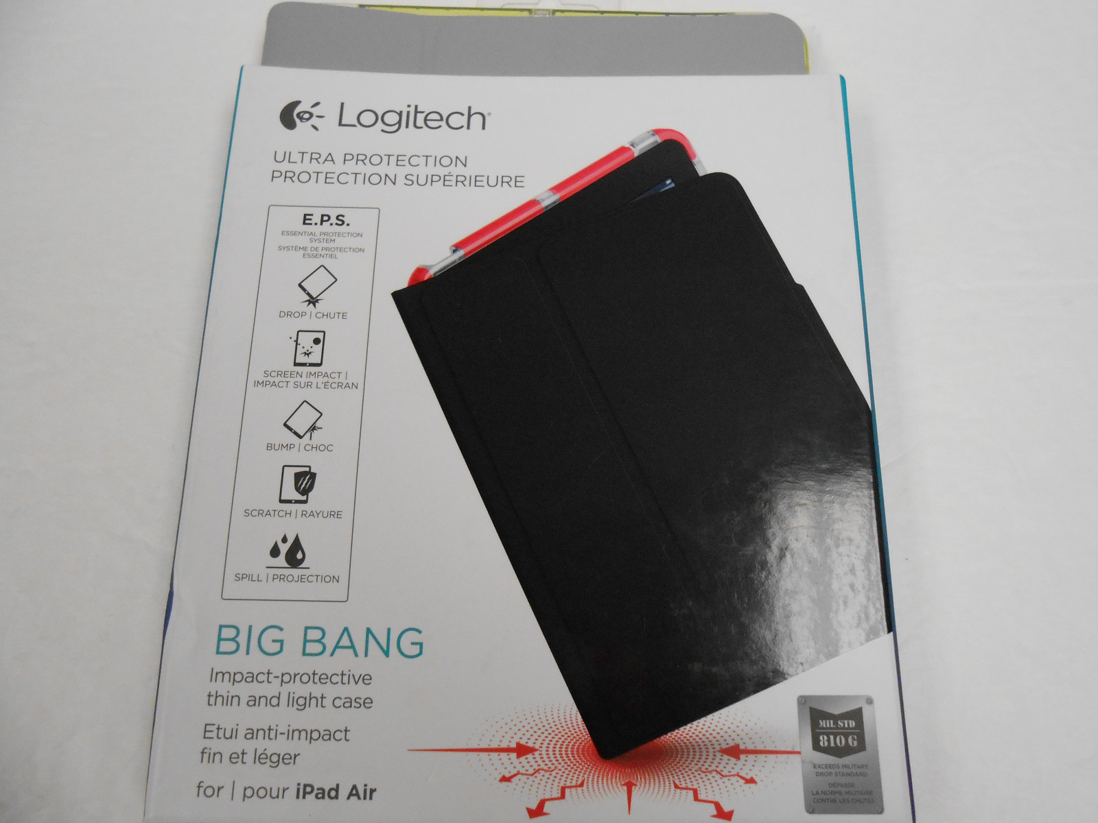 NEW Logitech Big Bang Protective Case iPad Air #939-000806 Lt. Grey