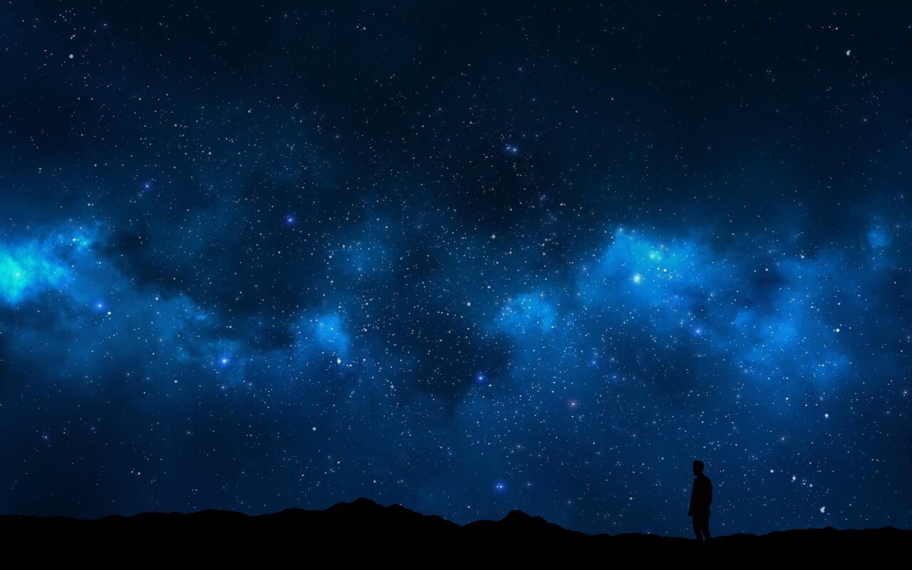 Landscape sky alone nature night space art Custom Gaming Mat Desk