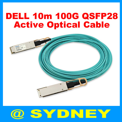 DELL Genuine 10m AOC-QSFP28-100G-10M 100G QSFP28 to QSFP28 Active Optical Cable