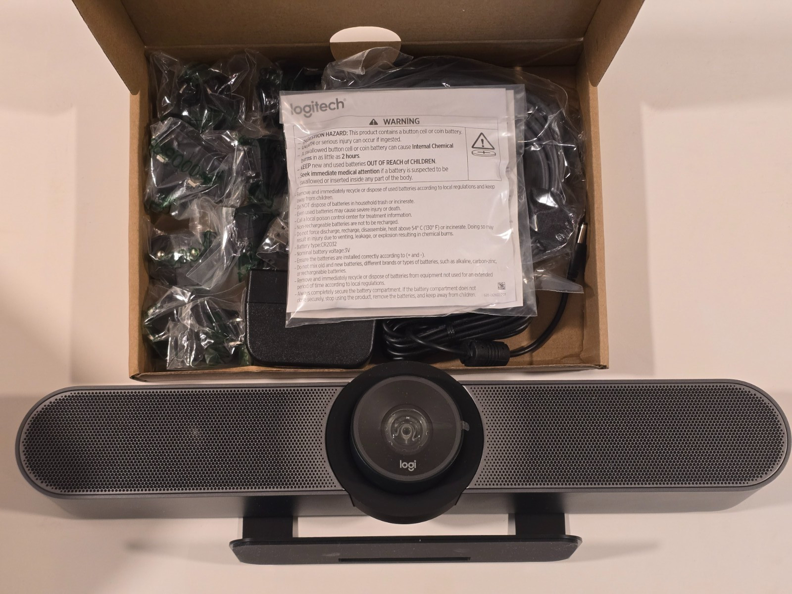 Logitech MeetUp 960-001101 Video Conferencing System,  4K 3 Microphones - Black