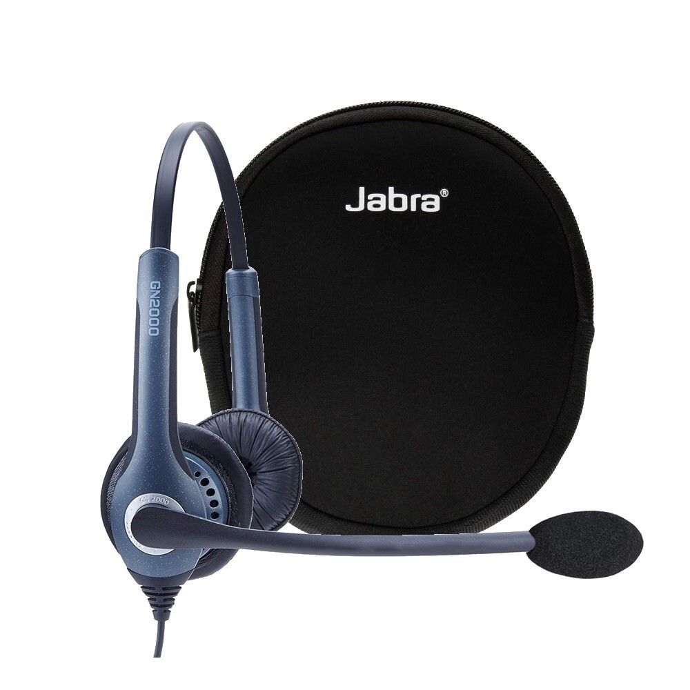 Jabra GN2000 Quick Disconnect (QD) Wired Duo Frequency Headset (Black)(w Case)