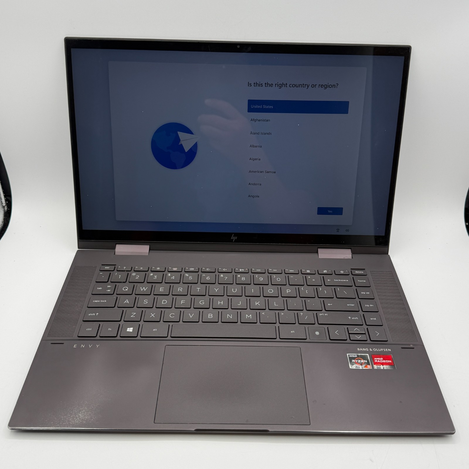 HP ENVY x360 15.6" Touch Ryzen 5 5500U 8GB 256GB SSD Win 11 Home Batt 100%