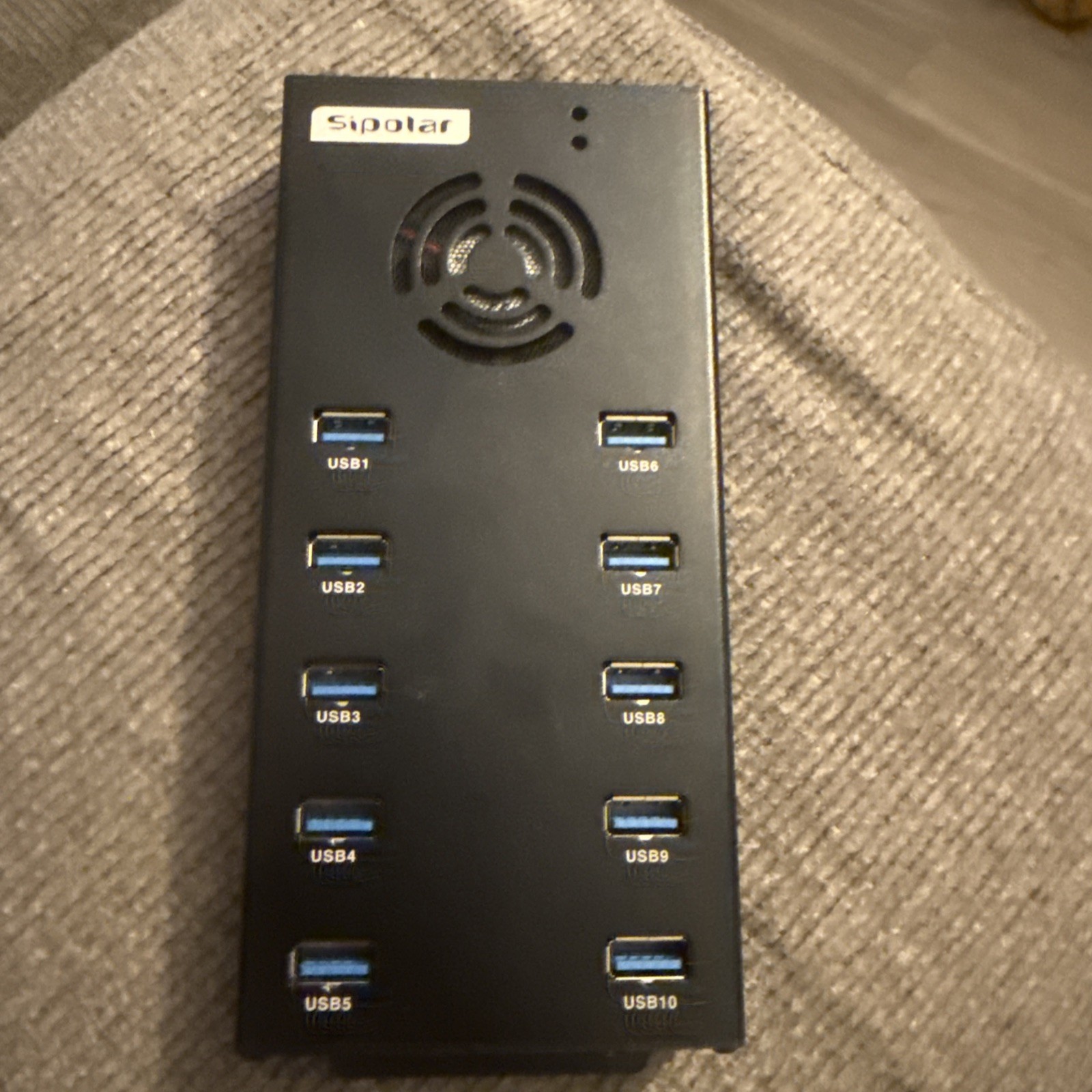 Sipolar A-423 10-Port USB Hub - High-Speed USB Splitter (Used As-Is)