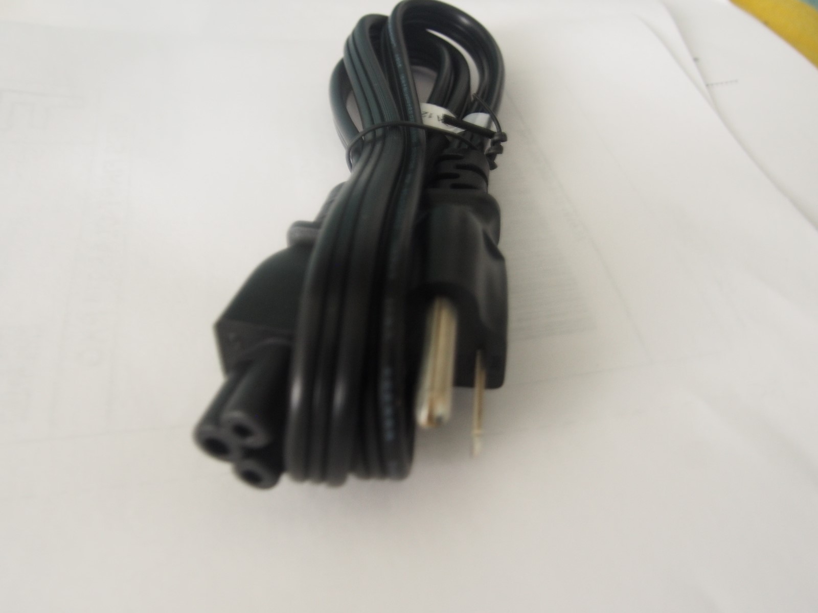 LOT OF 5   3' feet long 3 Prong Power plug Adapter Cable Cord