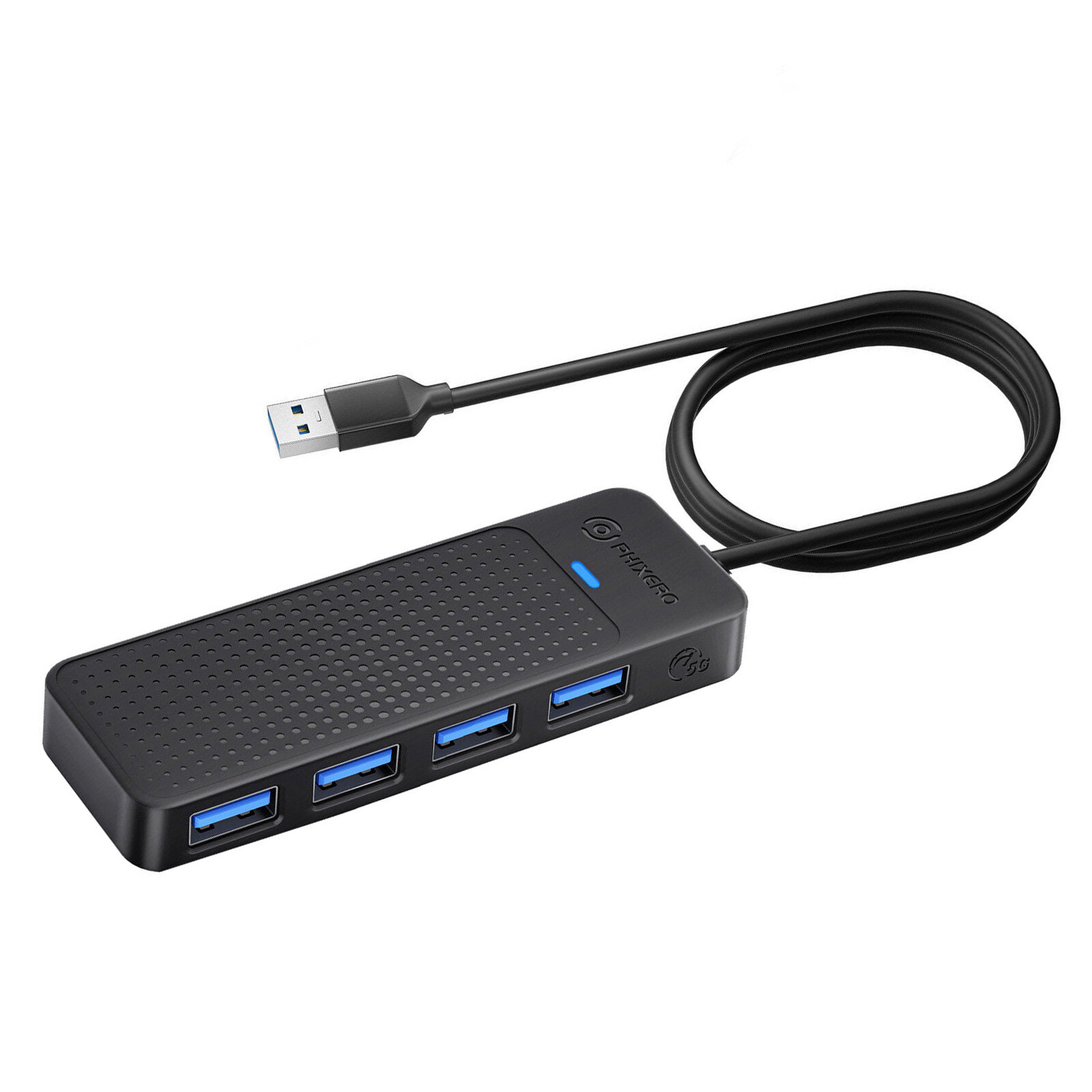 PHIXERO USB 3.0 Hub 4-Port USB Hub USB Splitter w/ Super Speed 5Gbps 3.3ft/1m