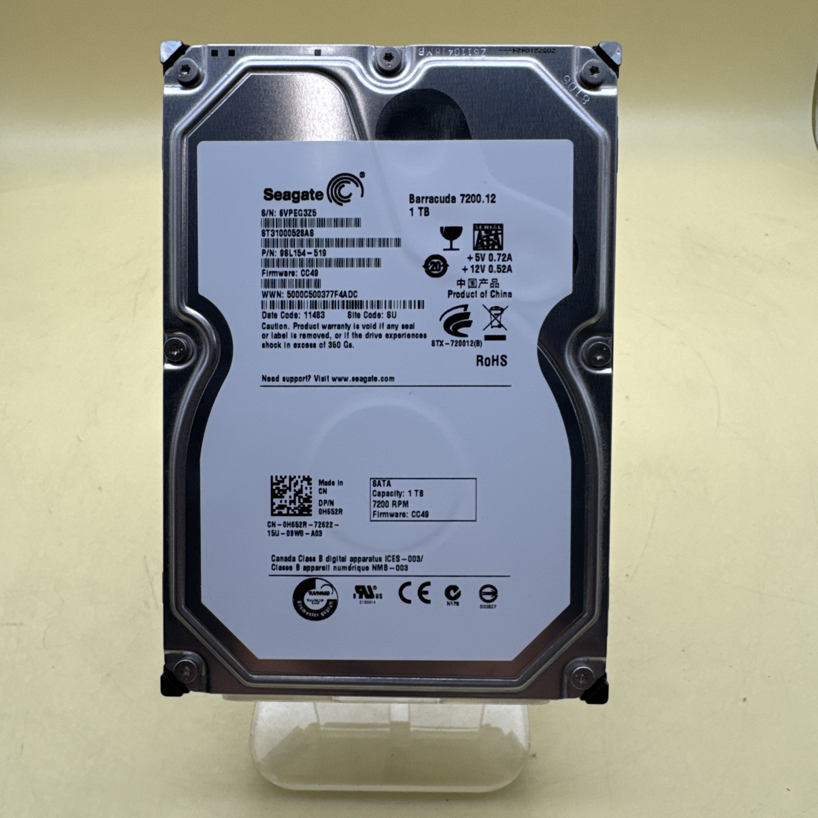 Seagate Barracuda 7200.12 1TB 3.5" SATA 7200RPM 32MB HDD ST31000528AS