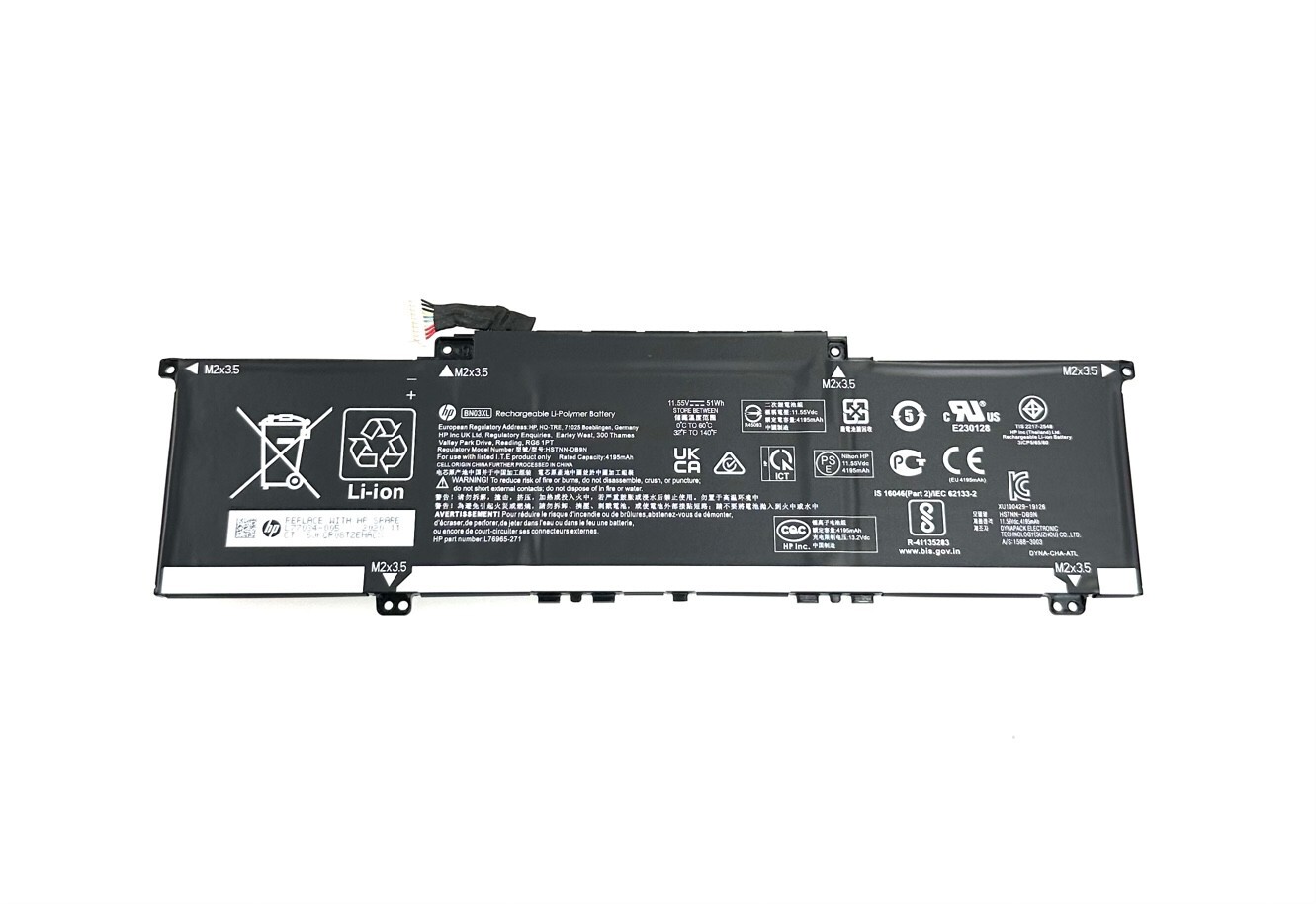 New Genuine HP 11.5V 51Wh Battery BN03XL L77034-006