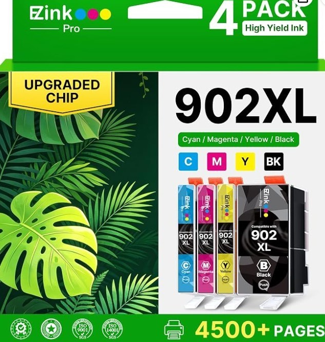 Clearance: 902XL ink 4 colors compatible with Office Jet/ Pro 6950-6979