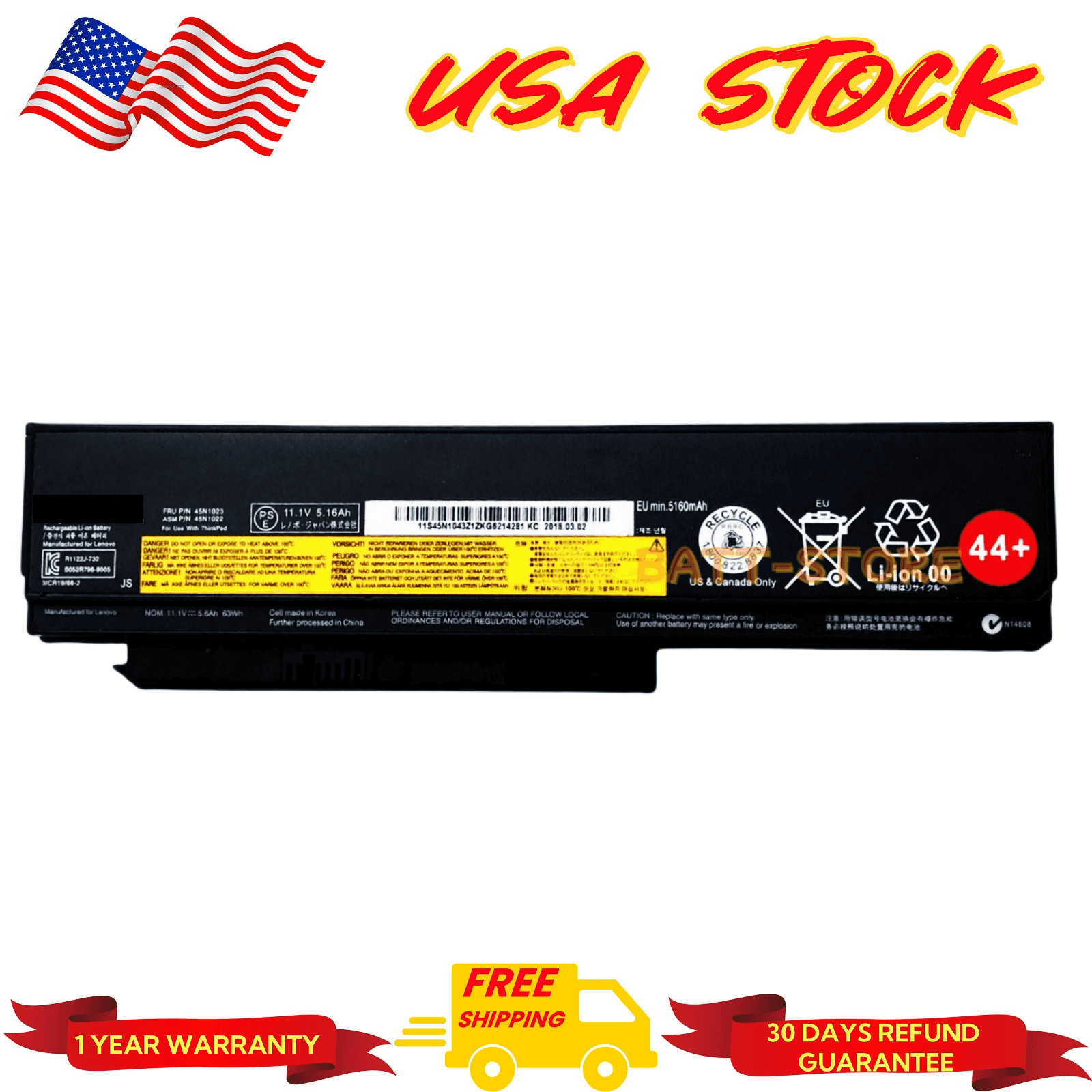 GENUINE NEW 44+ Laptop Battery For lenovo ThinkPad X220 X220i X220s X230 X230i