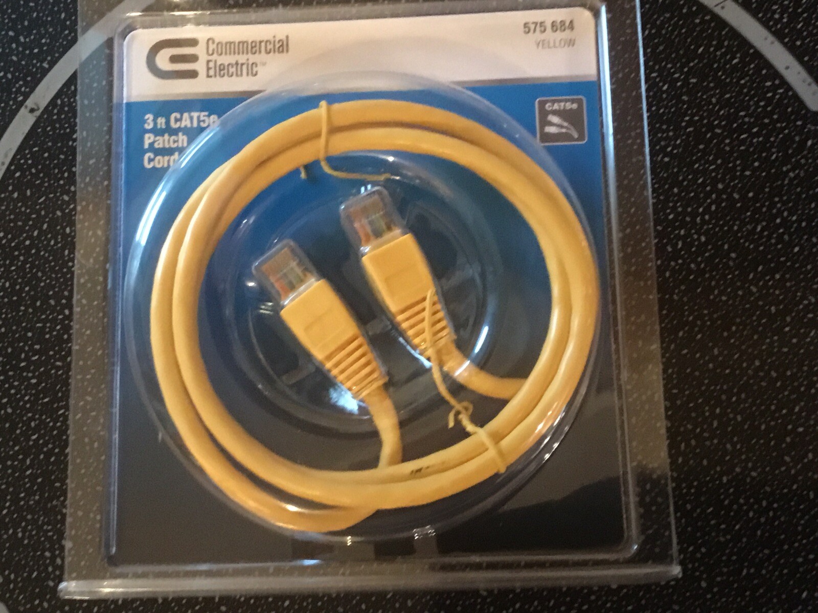 QTY OF 5 Conmmercial Electric 3ft CAT 5E Patch Cord