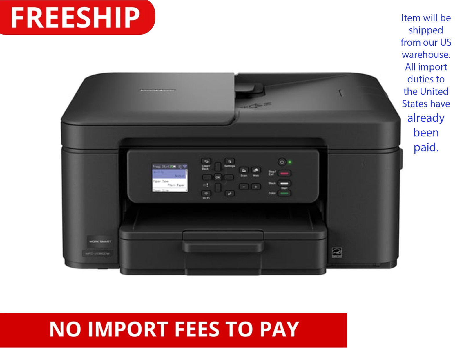 Brother MFC-J1360DW Work Smart Wireless All-in-One Color Printer 