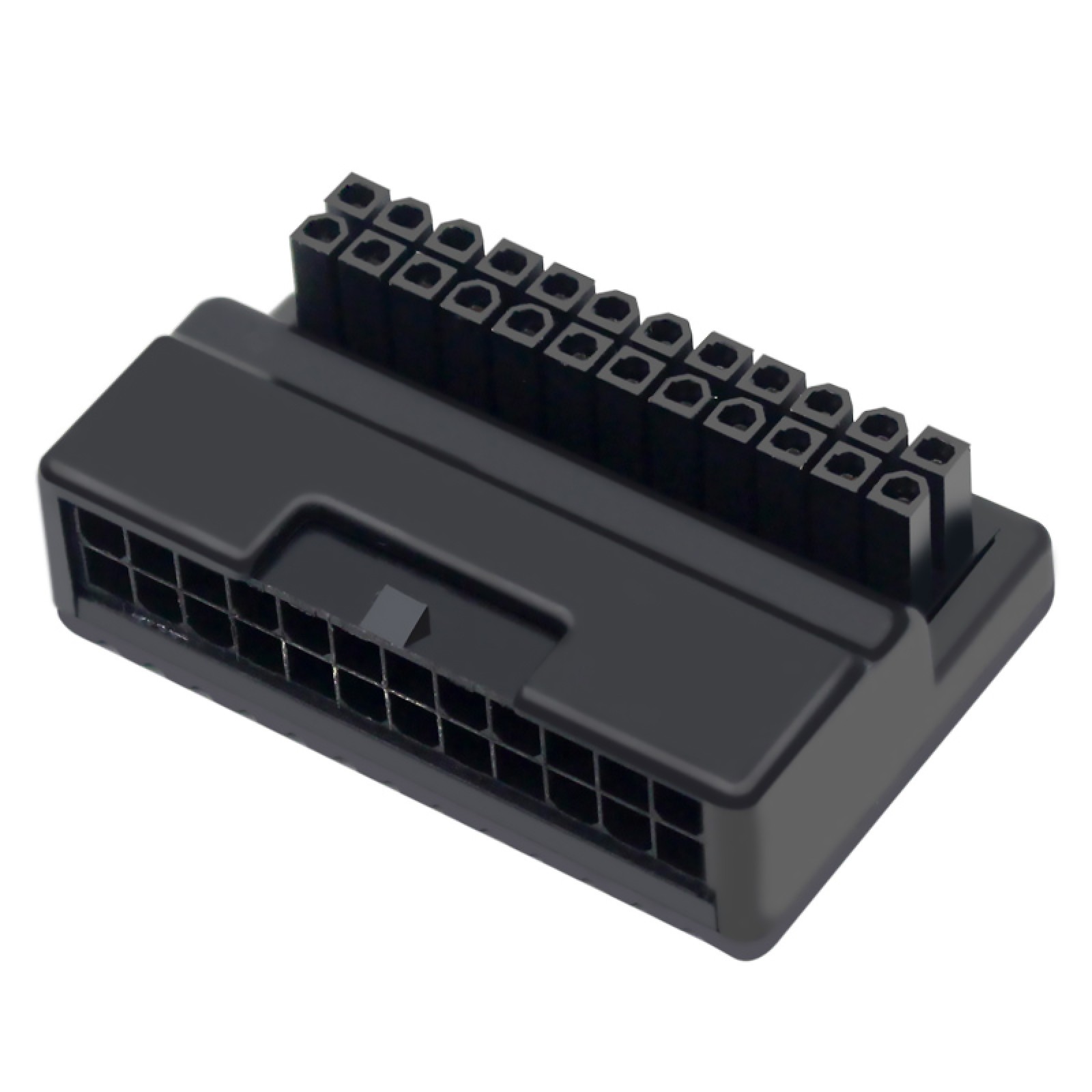 90 Degree ATX 24Pin Female to Male Connector Prolonged Plastic Power Adapter v