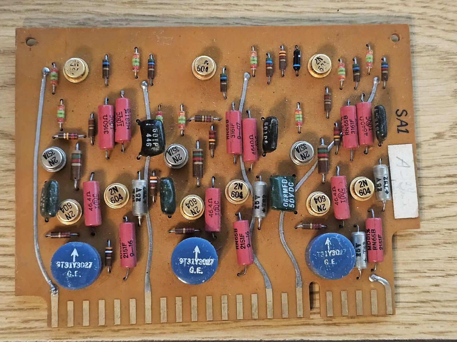Cool 60s Rare General Electric GE 2N604 97J138247 Transistor Logic Control Board
