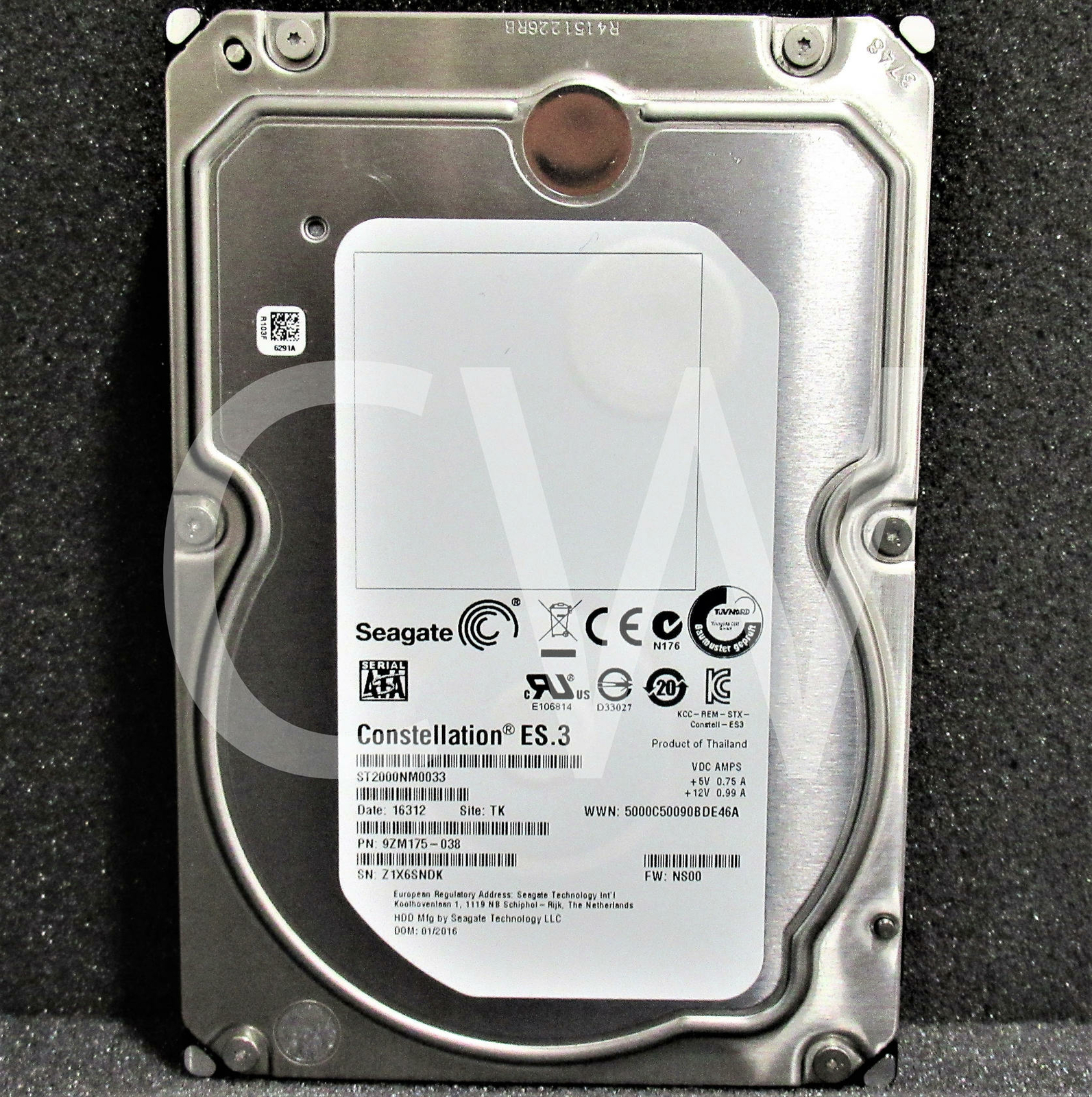 ST2000NM0033 Seagate 2TB 7.2K RPM 6Gb/s 3.5" SATA HDD Hard Drive