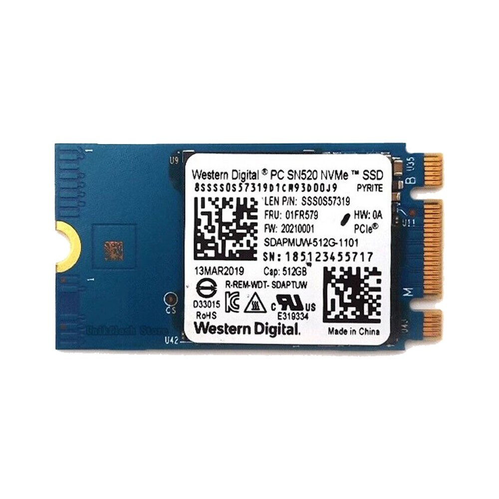 Western Digital SN520 NVMe 512GB M.2 2242 SSD PCIe3x2 For Lenovo T480 Laptop