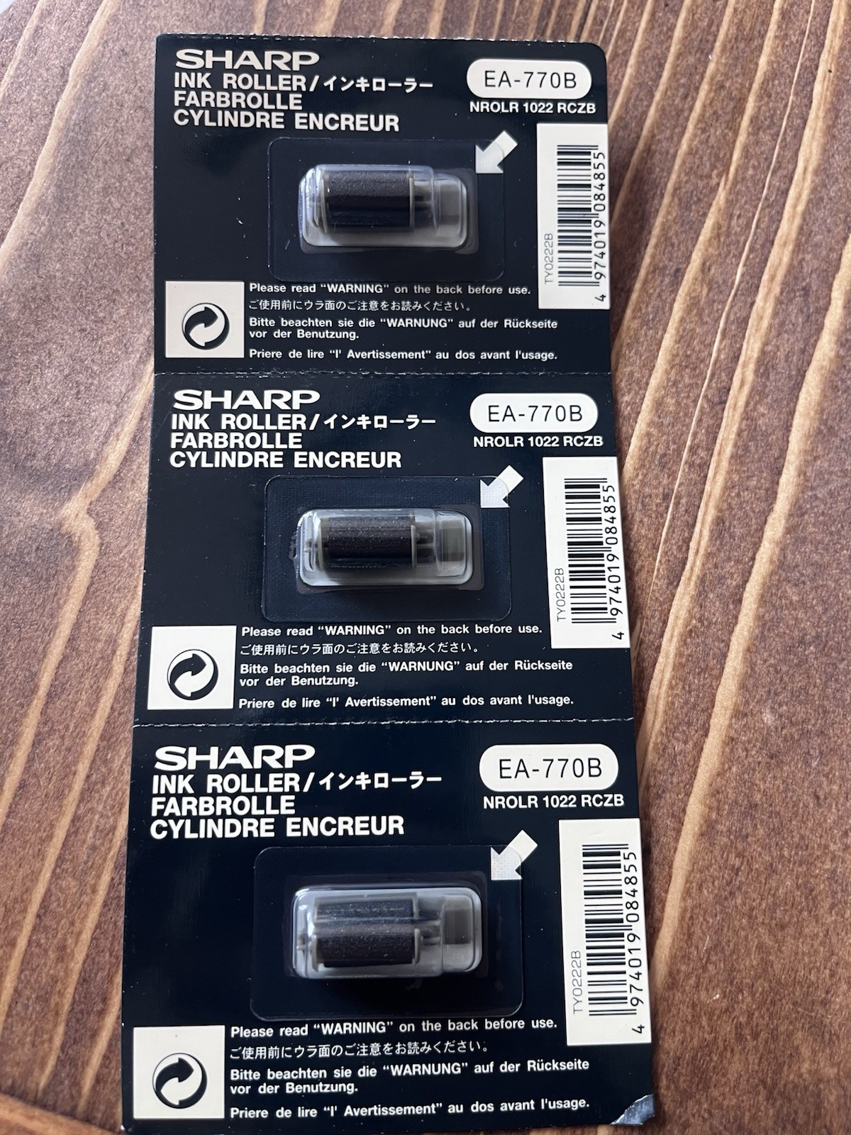 VINTAGE NEW SHARP Ink Roller Cylinder EA-770B Lot Of 3 Ink Rollers