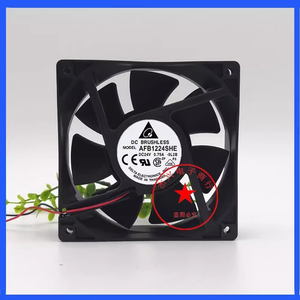 DELTA AFB1224SHE 12038 DC24V 0.75A 12CM 2-Wire PWM Inverter Cooling Fan