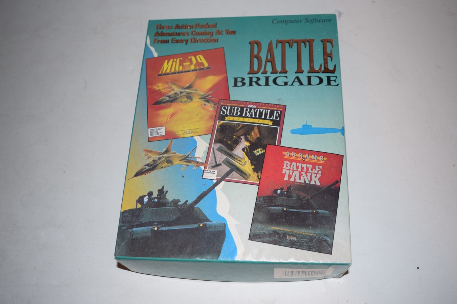 BATTLE BRIGADE - MIG-29 / SUB BATTLE / BATTLE TANK - 1987 EPYX COMPLETE  (HDN39)