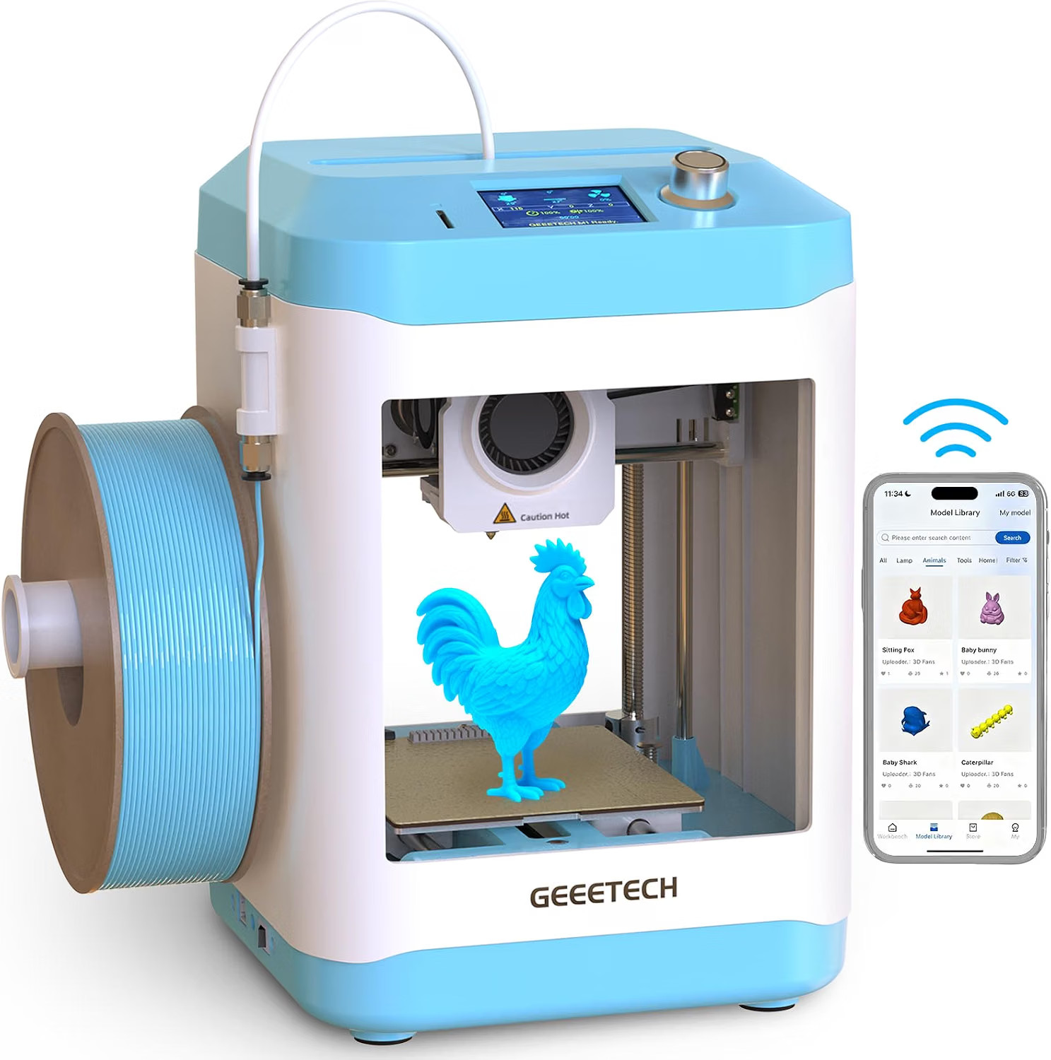 New Geeetech 3D Printer M1S Mini Size WiFi 3D Printer App Control For Children
