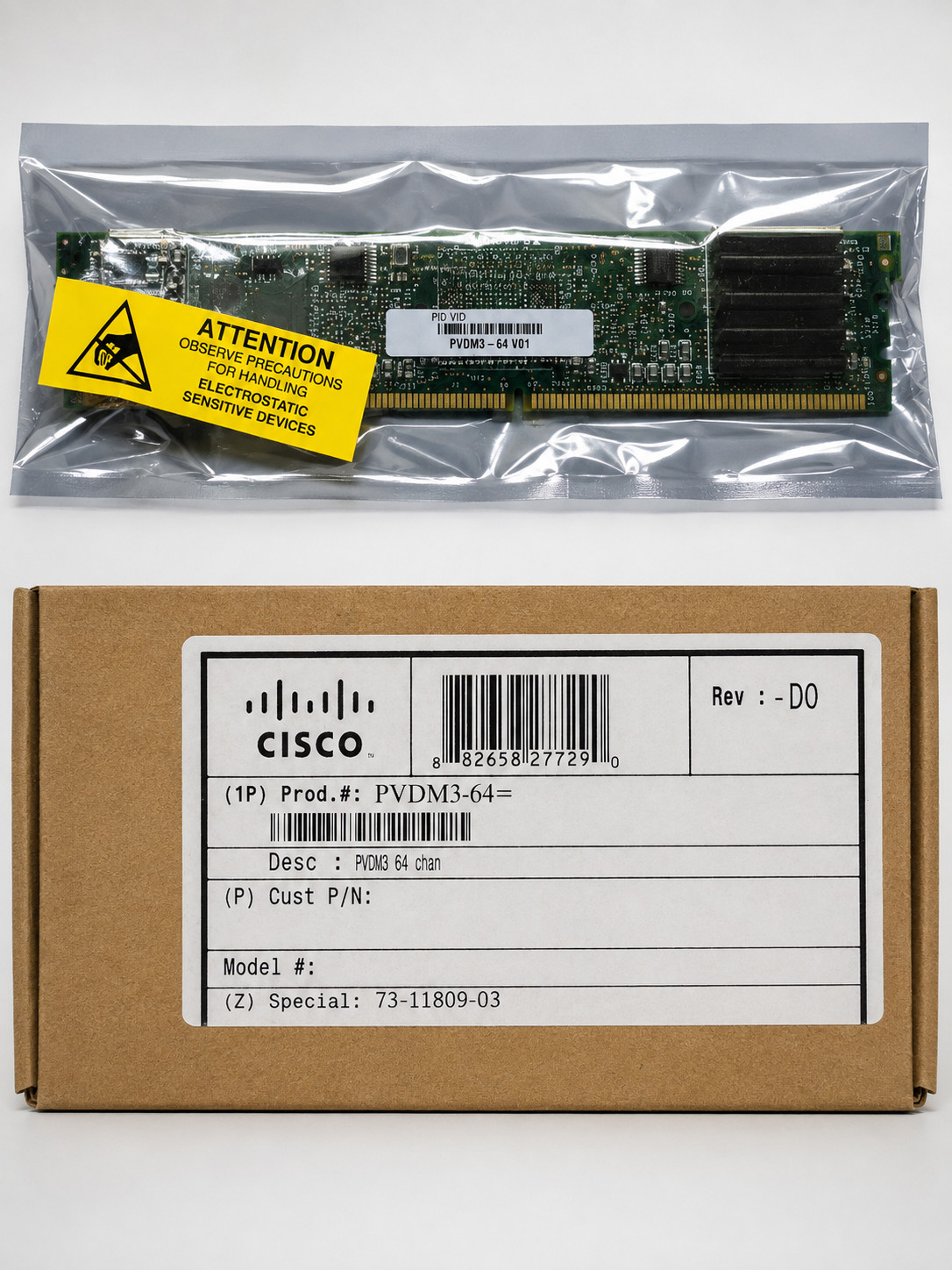 Cisco PVDM3-64 64-Channel Voice DSP Module 73-11809-03 NEW Open Box
