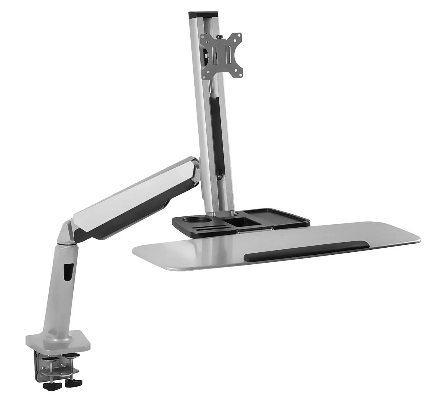 Mount-It Sit Stand Workstation for Single Monitor and Keyboard