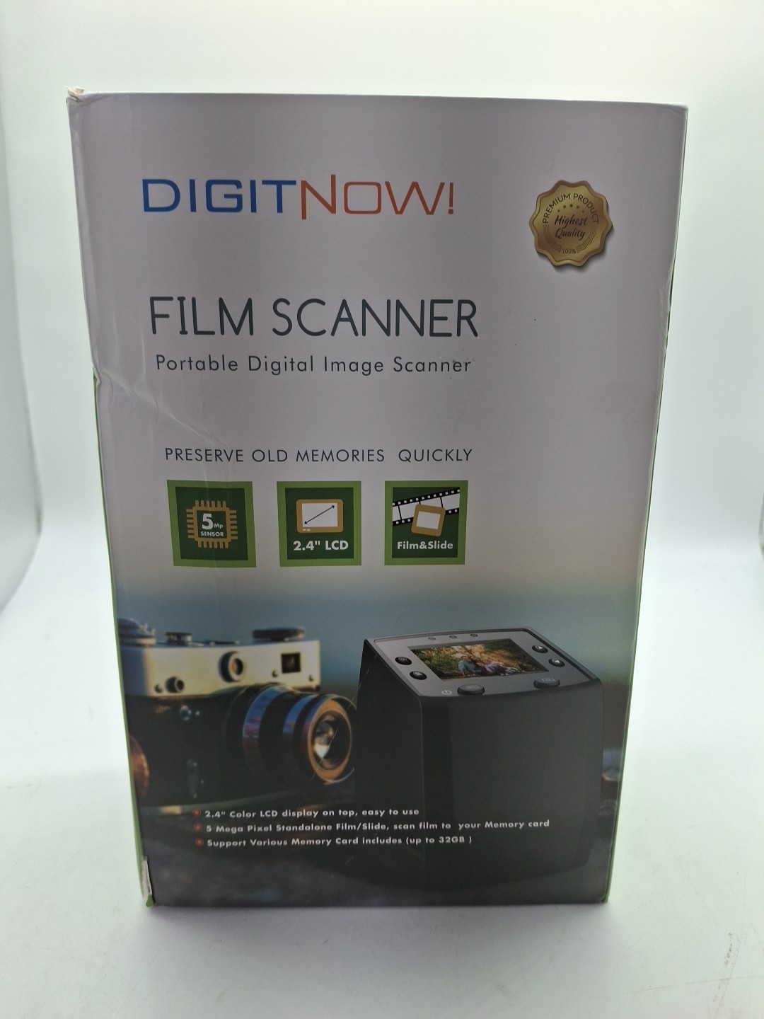 Digitnow Black Digiscan Portable 2.4 in LCD Digital Film And Slide Image Scanner