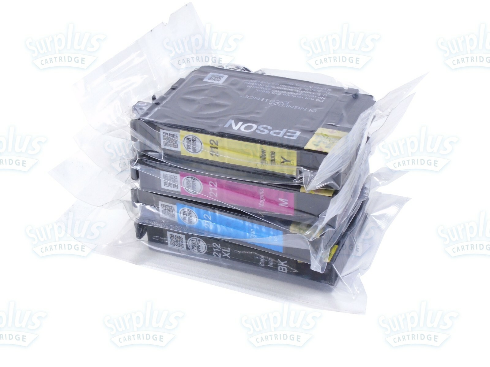 Genuine Epson 212XL Black & 212 Color Ink Cartridge XP-4105 WF-2850  WF-2830