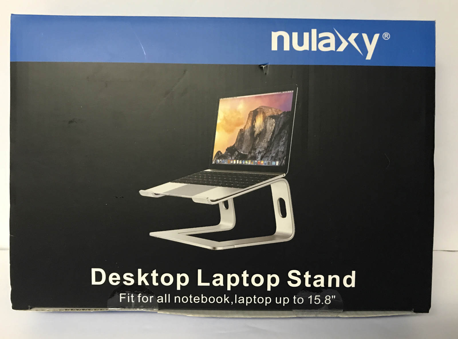 Nulaxy Gray Aluminum Desktop Laptop Stand Model C3 notebook riser up to 15.8"