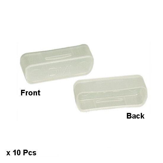KNTK 10x Units DVI Video Anti-Dust Cover Clear for DVI-I/DVI-A/DVI-D Port Jack
