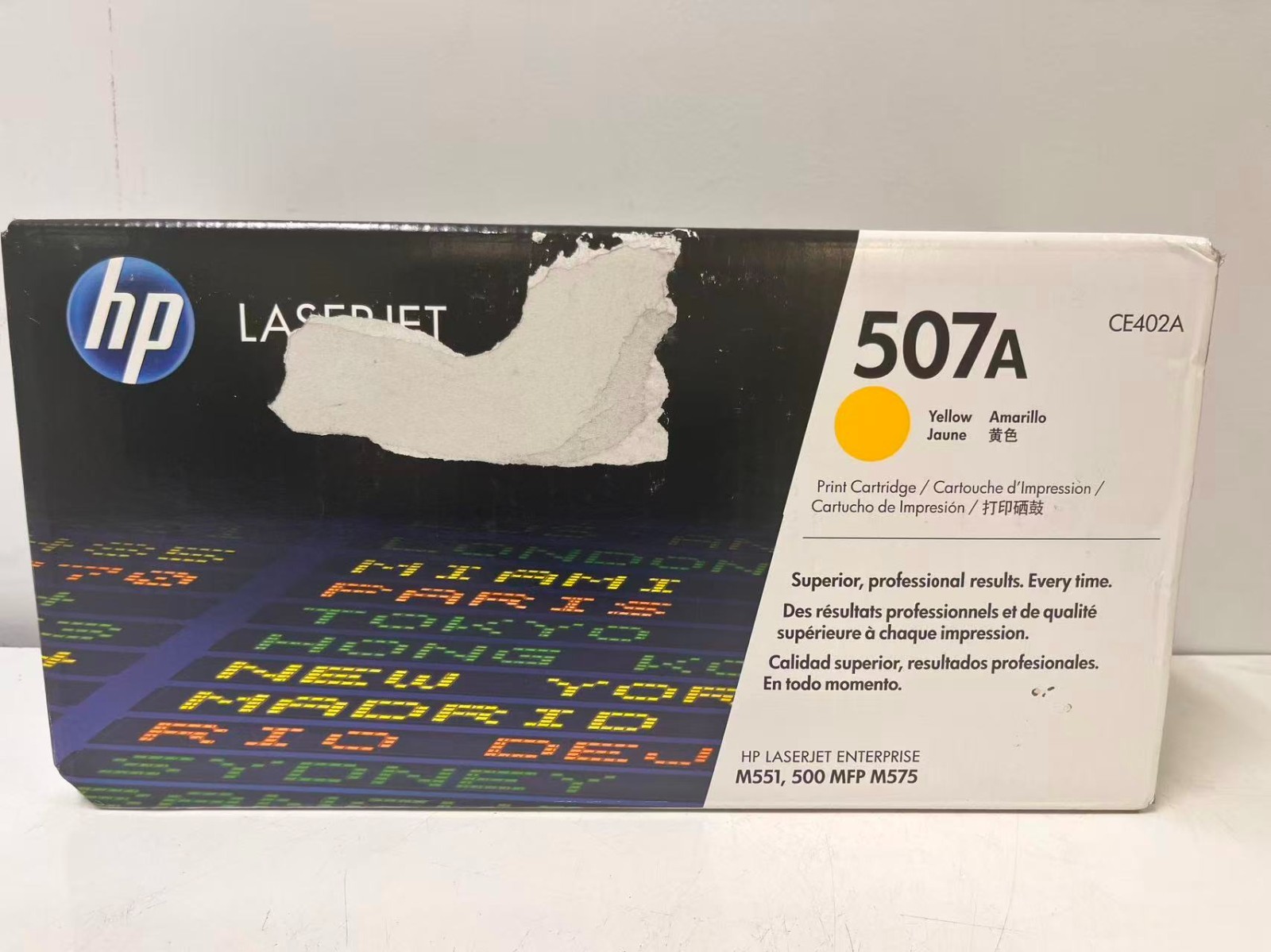Genuine HP 507A CE402A YELLOW Toner Cartridge LaserJet Enterprise NEW SEALED