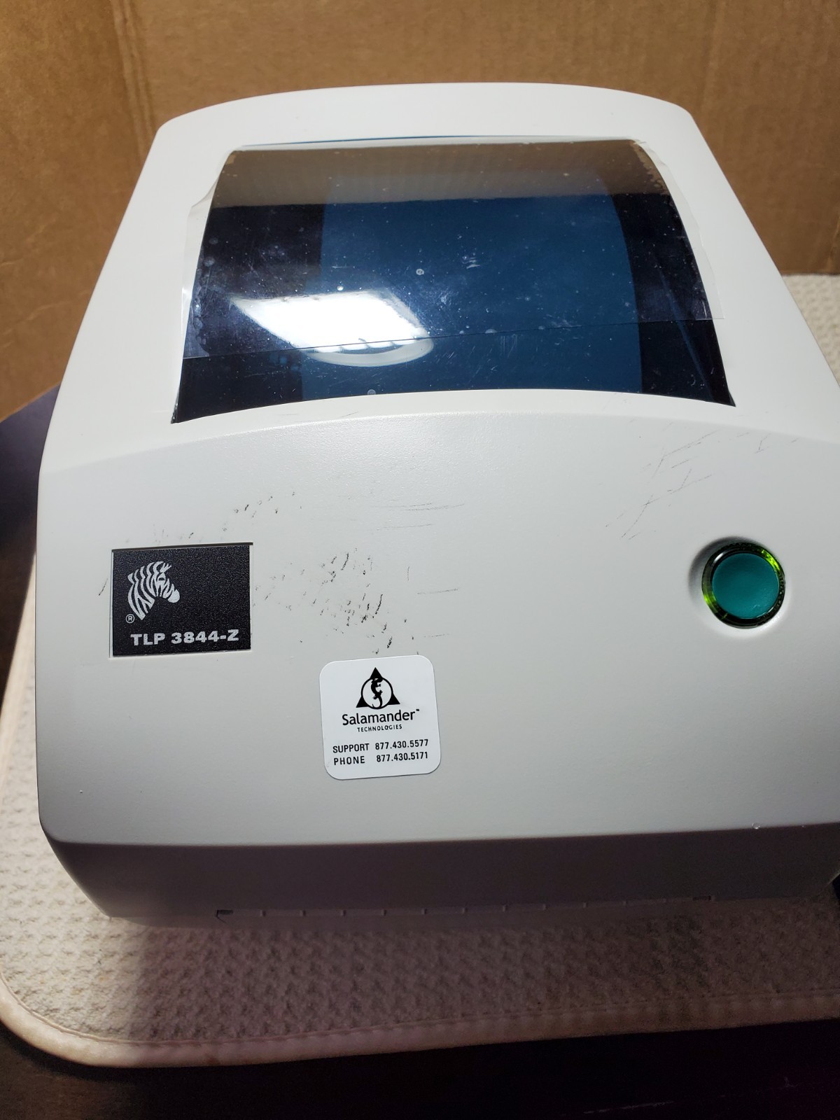 Zebra TLP3844-Z Direct Thermal Transfer Label Printer .