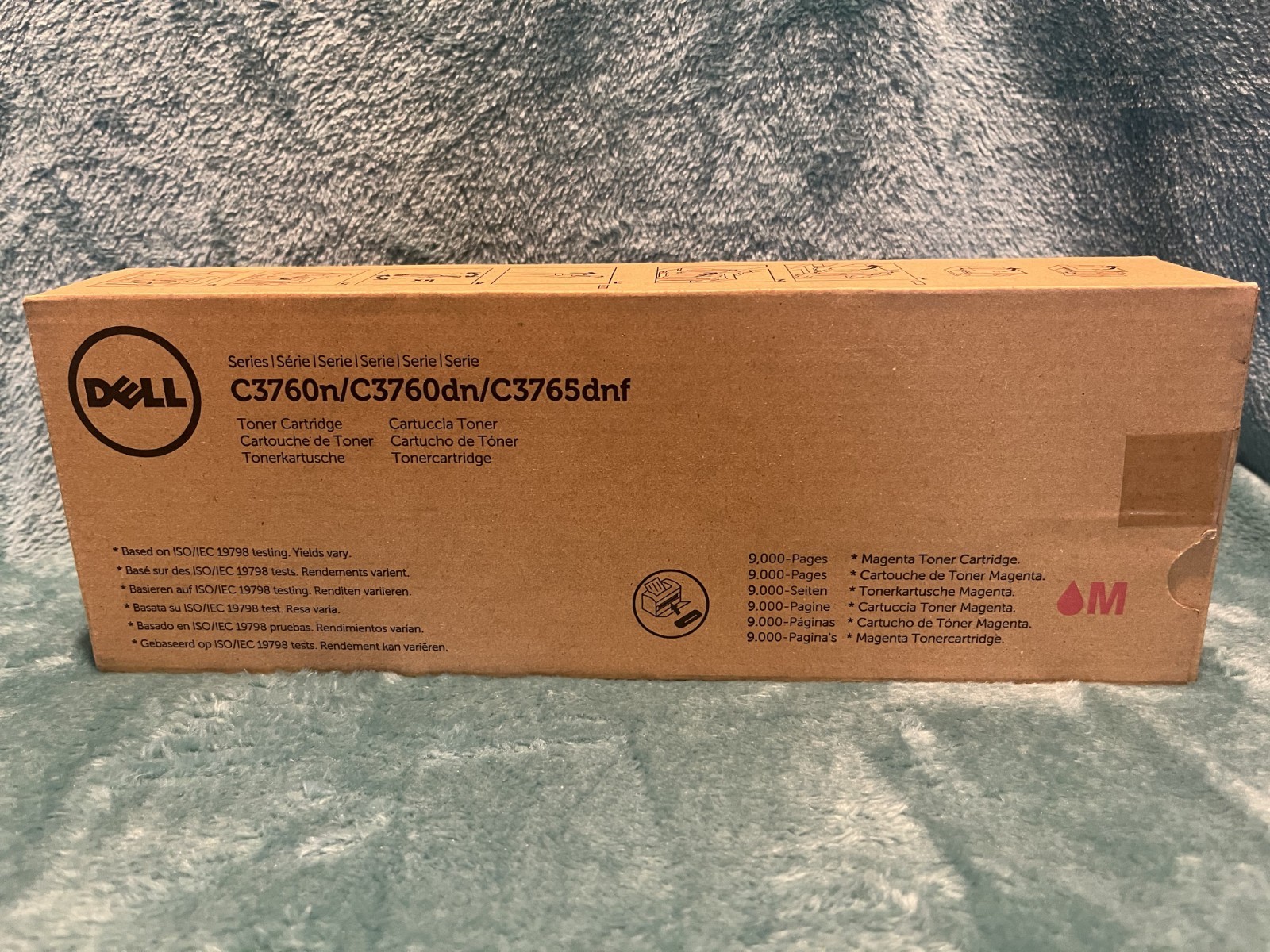 Genuine Dell C3760N Magenta 9,000 Page Toner Cartridge XKGFP