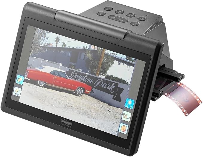 SANWA 400-SCN067 Film Scanner 22MP 4200dpi 35mm 110 126 HDMI SD 7in LCD
