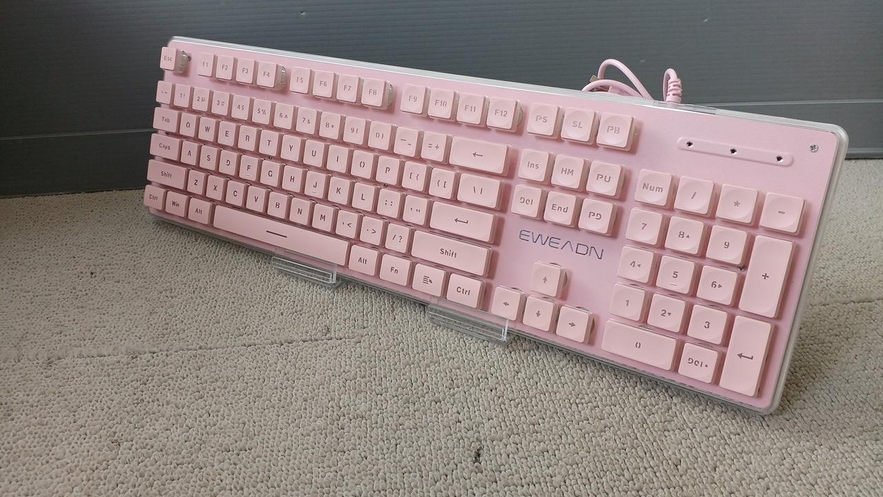 EWEADN GX710S Wired Keyboard Pink English Layout Membrane Used
